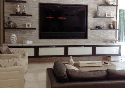 Custom AV Wall – Contemporary Living